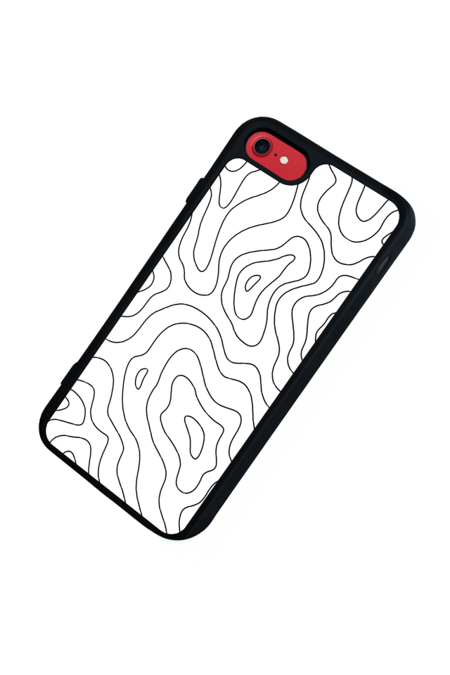 iPhone SE Uyumlu Çizgi Sanatı Tasarımlı Glossy Premium Kılıf