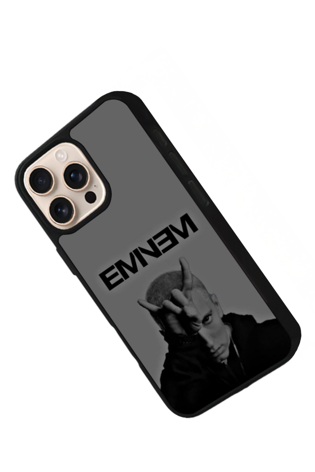 iPhone 16 Pro Max Uyumlu Eminem Tasarımlı Glossy Premium Kılıf