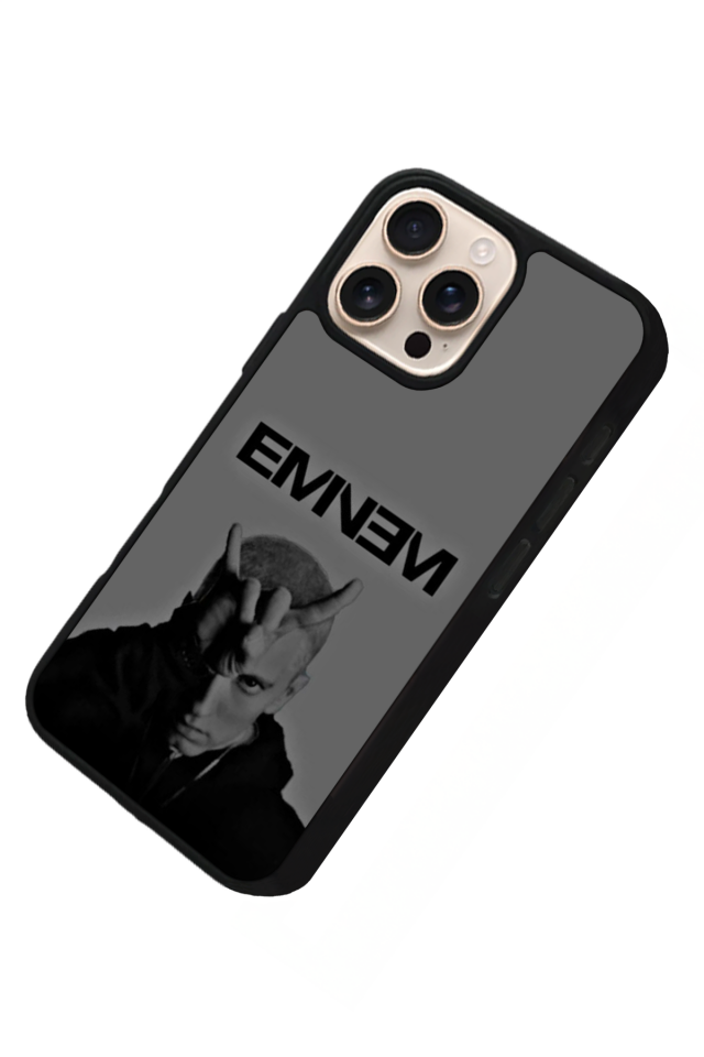 iPhone 16 Pro Max Uyumlu Eminem Tasarımlı Glossy Premium Kılıf