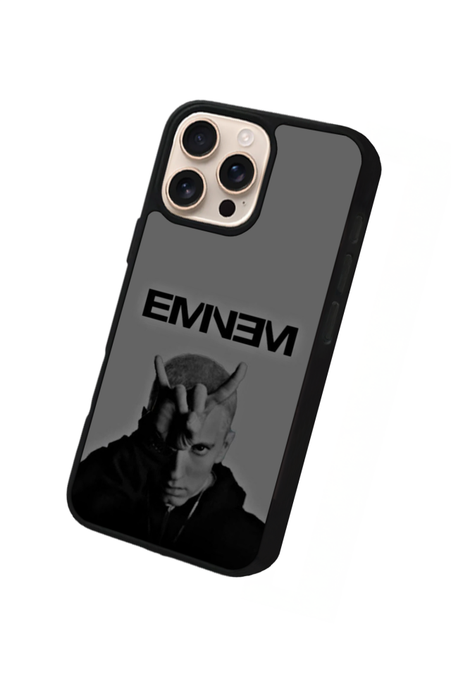 iPhone 16 Pro Max Uyumlu Eminem Tasarımlı Glossy Premium Kılıf