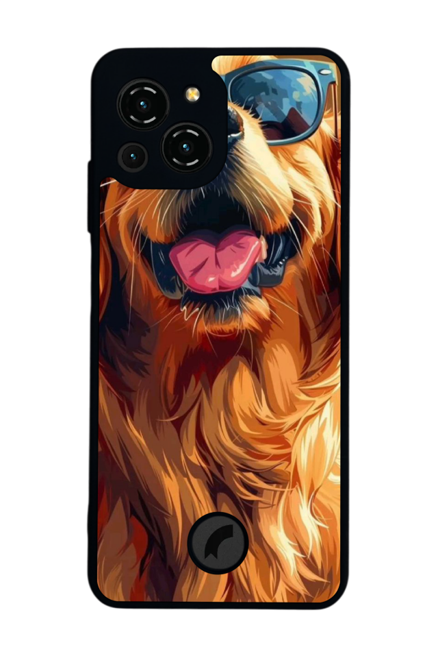 Reeder S23 Pro Max Uyumlu Golden Kopek Tasarımlı Glossy Premium Kılıf