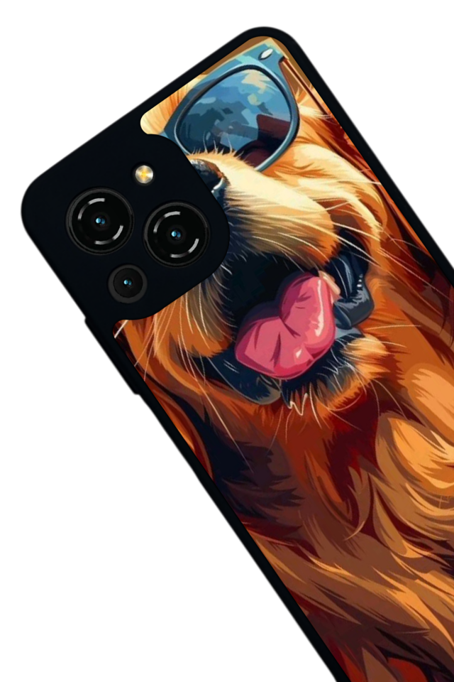 Reeder S23 Pro Max Uyumlu Golden Kopek Tasarımlı Glossy Premium Kılıf