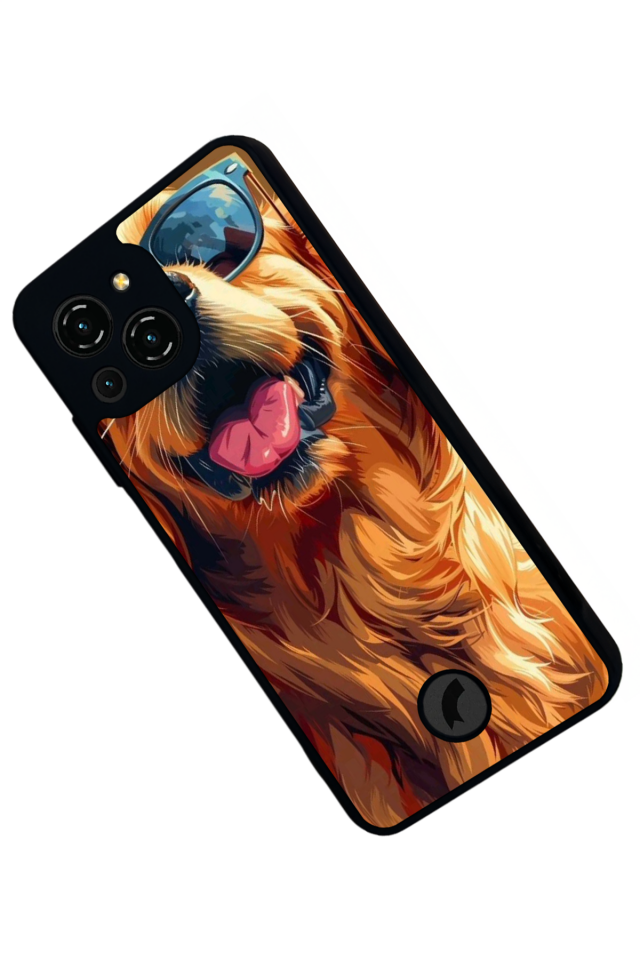 Reeder S23 Pro Max Uyumlu Golden Kopek Tasarımlı Glossy Premium Kılıf