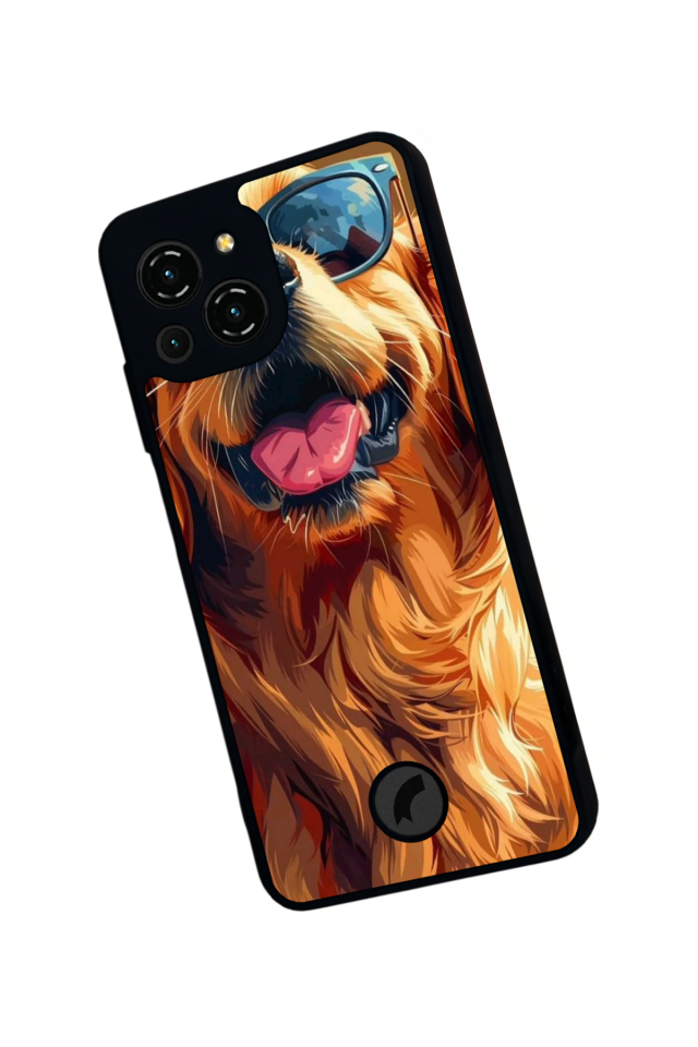 Reeder S23 Pro Max Uyumlu Golden Kopek Tasarımlı Glossy Premium Kılıf