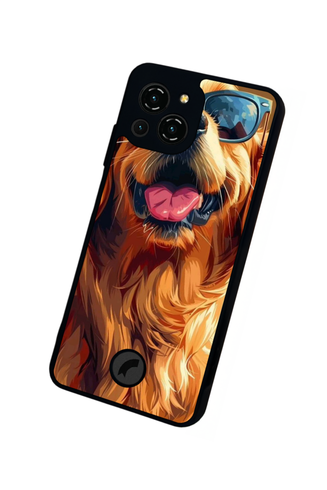 Reeder S23 Pro Max Uyumlu Golden Kopek Tasarımlı Glossy Premium Kılıf