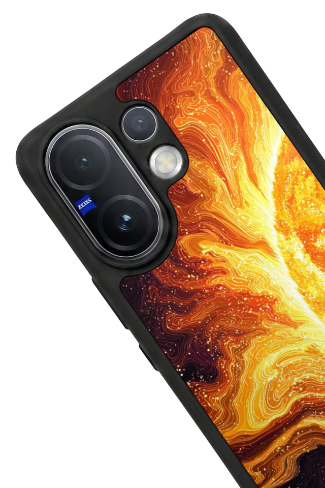 Vivo V60 Uyumlu Güneş Tasarımlı Glossy Premium Kılıf