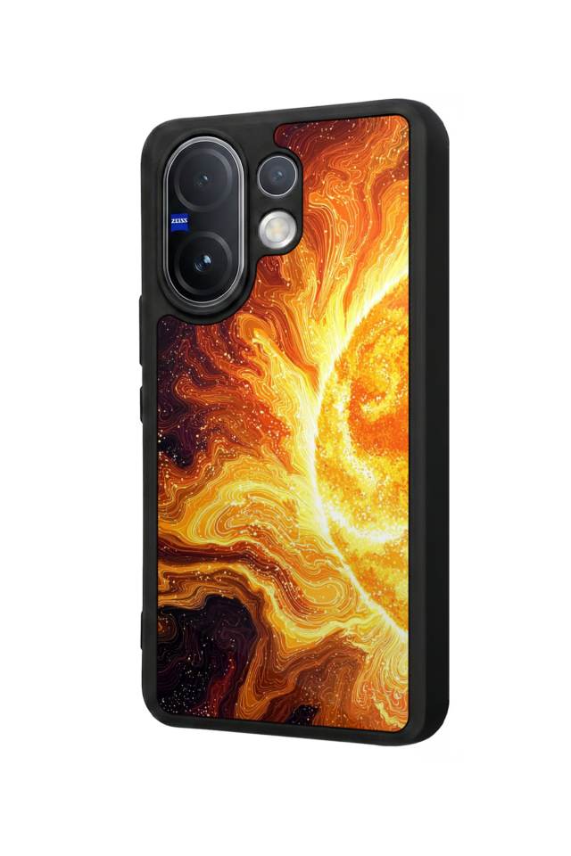 Vivo V60 Uyumlu Güneş Tasarımlı Glossy Premium Kılıf