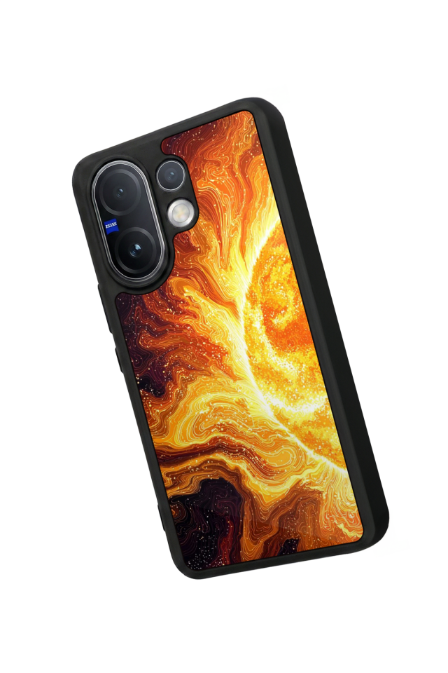 Vivo V60 Uyumlu Güneş Tasarımlı Glossy Premium Kılıf