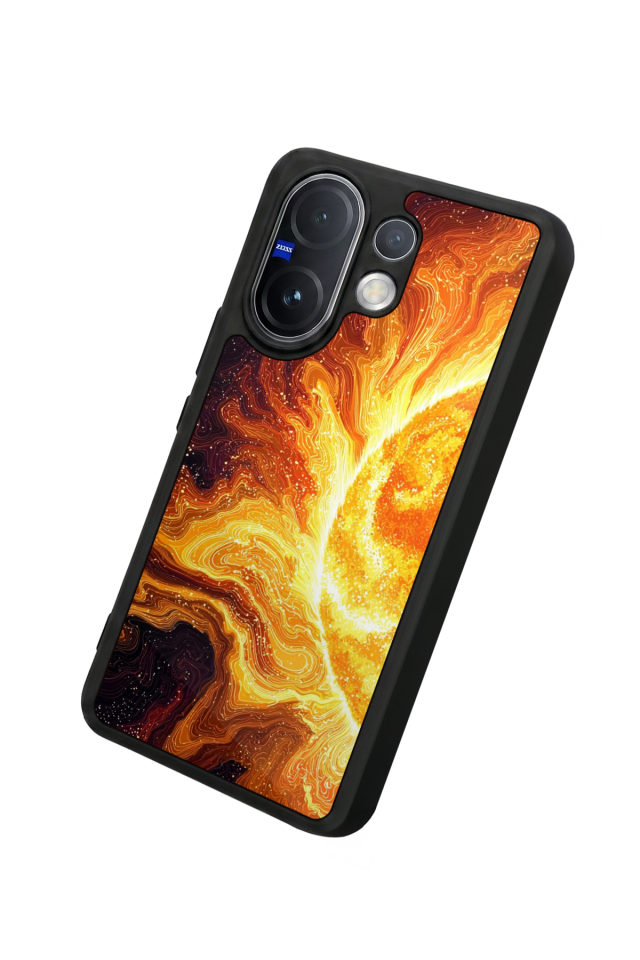 Vivo V60 Uyumlu Güneş Tasarımlı Glossy Premium Kılıf