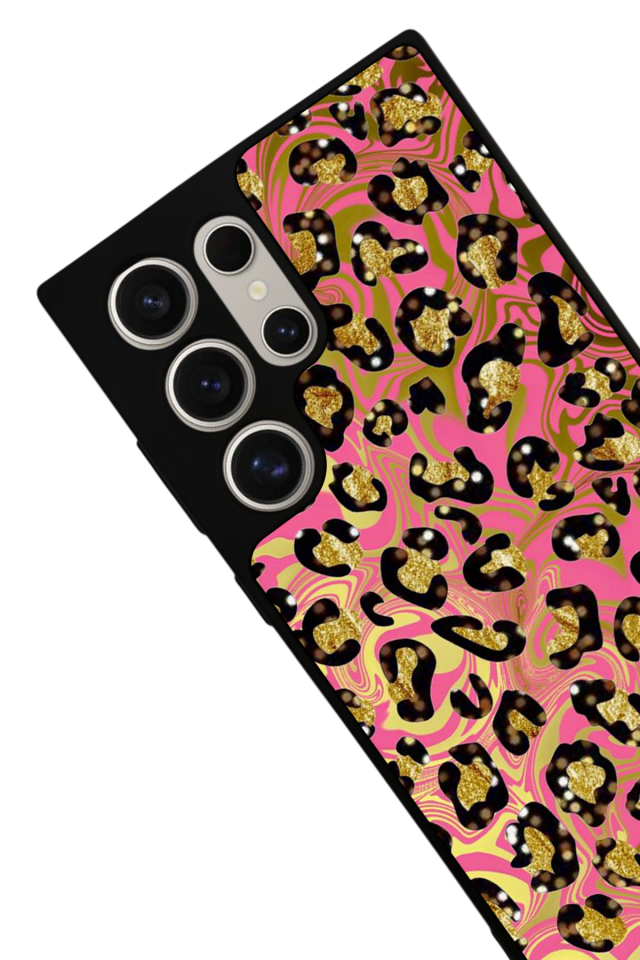 Samsung Galaxy S24 Ultra Uyumlu Hologram Leopar Tasarımlı Glossy Premium Kılıf