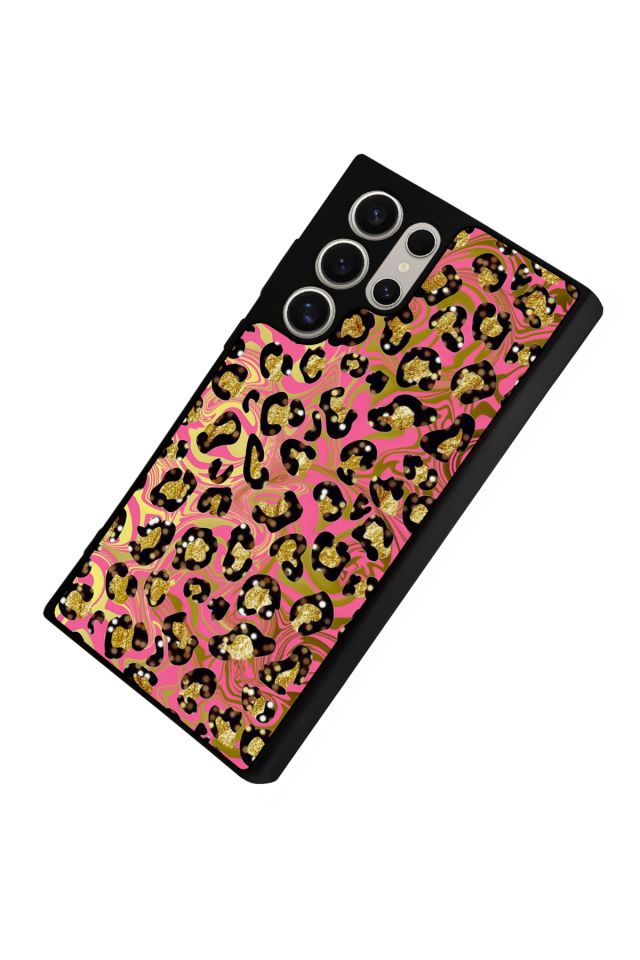 Samsung Galaxy S24 Ultra Uyumlu Hologram Leopar Tasarımlı Glossy Premium Kılıf