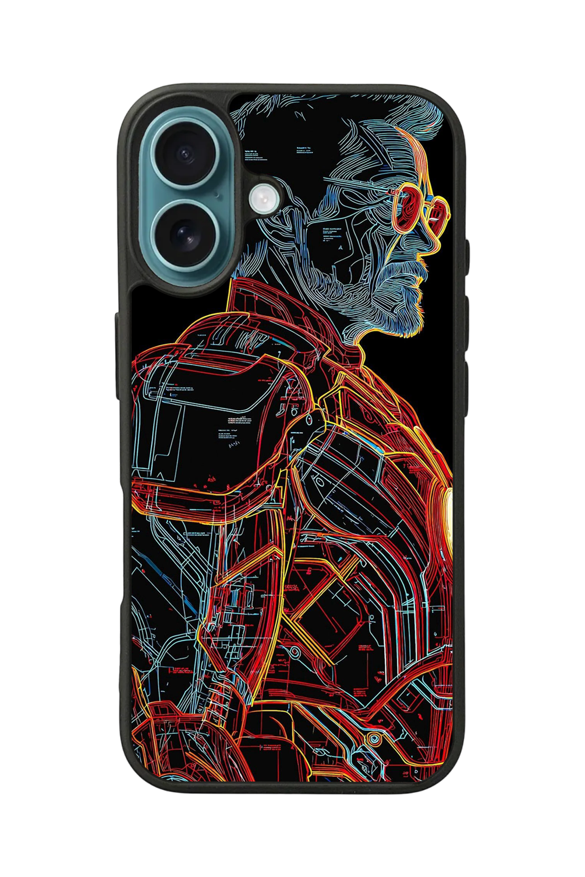 iPhone 16 Plus Uyumlu Iron Man ( Demir Adam ) Tasarımlı Glossy Premium Kılıf