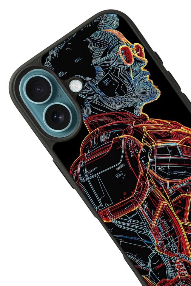 iPhone 16 Plus Uyumlu Iron Man ( Demir Adam ) Tasarımlı Glossy Premium Kılıf