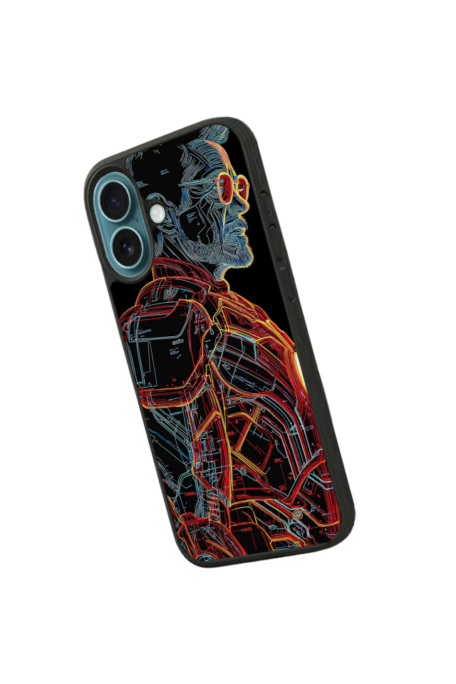 iPhone 16 Plus Uyumlu Iron Man ( Demir Adam ) Tasarımlı Glossy Premium Kılıf