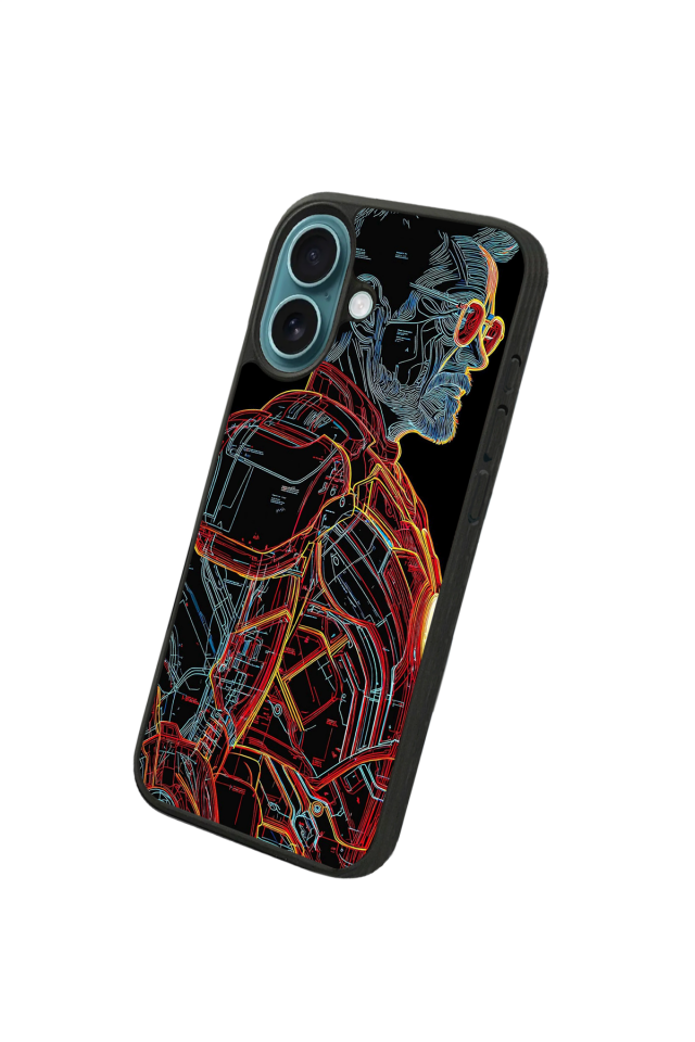 iPhone 16 Plus Uyumlu Iron Man ( Demir Adam ) Tasarımlı Glossy Premium Kılıf
