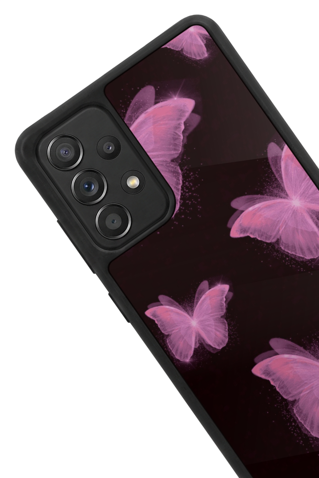 Samsung Galaxy A72 Uyumlu Kelebek Tasarımlı Glossy Premium Kılıf