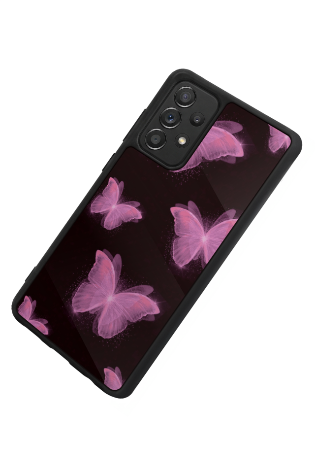 Samsung Galaxy A72 Uyumlu Kelebek Tasarımlı Glossy Premium Kılıf