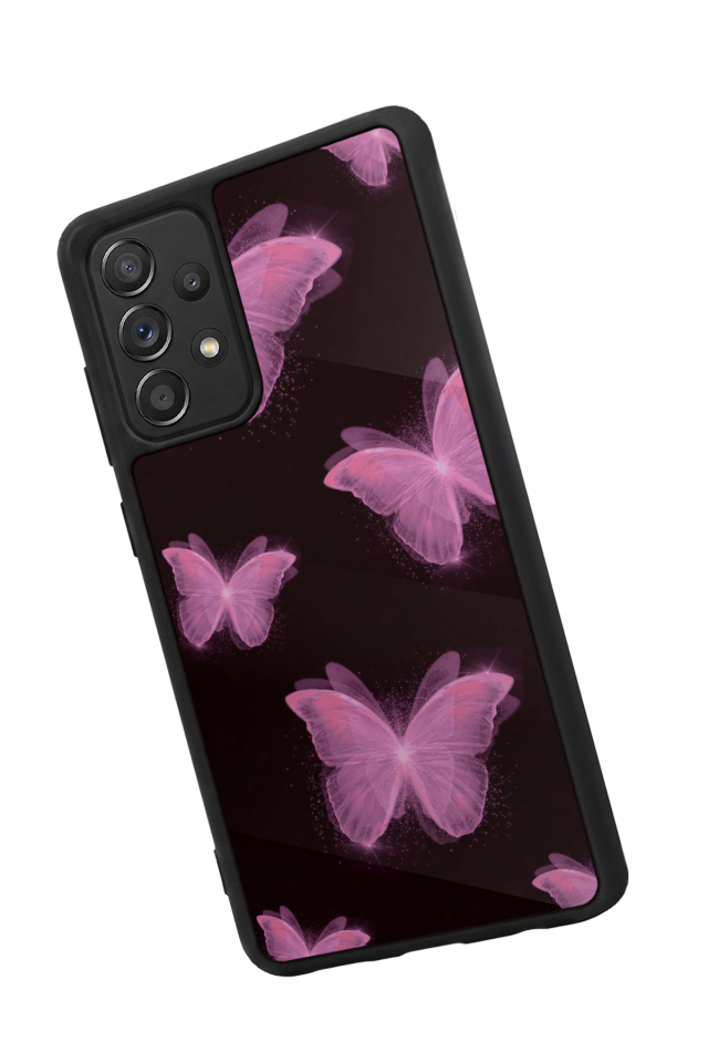 Samsung Galaxy A72 Uyumlu Kelebek Tasarımlı Glossy Premium Kılıf