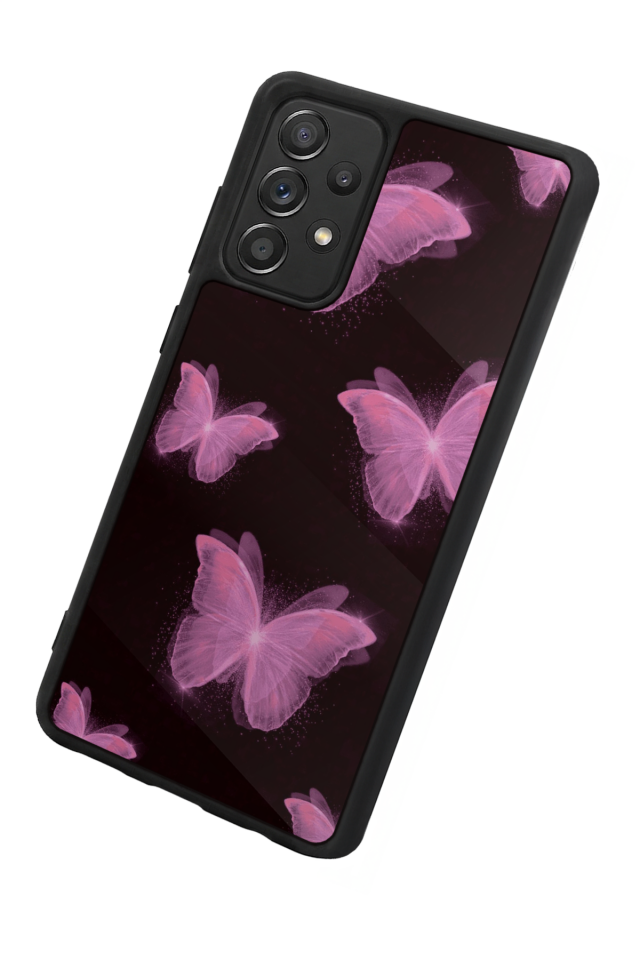 Samsung Galaxy A72 Uyumlu Kelebek Tasarımlı Glossy Premium Kılıf