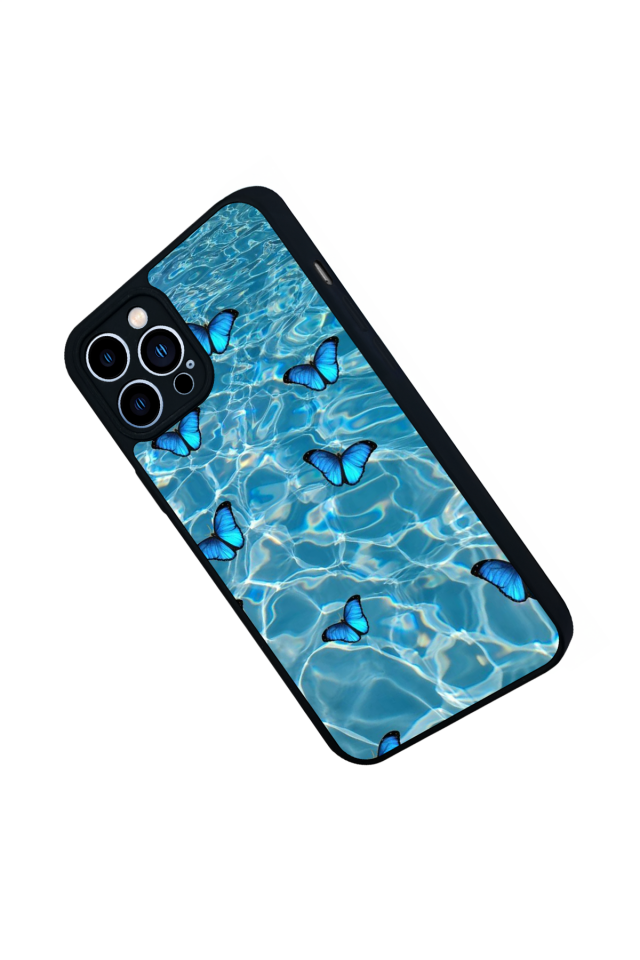 iPhone 12 Pro Max Uyumlu Kelebek Tasarımlı Glossy Premium Kılıf