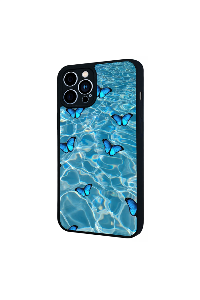 iPhone 12 Pro Max Uyumlu Kelebek Tasarımlı Glossy Premium Kılıf