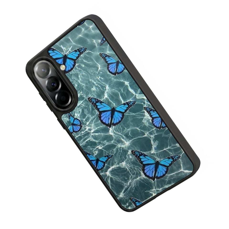 Samsung Galaxy A57 Uyumlu Kelebek Tasarımlı Glossy Premium Kılıf
