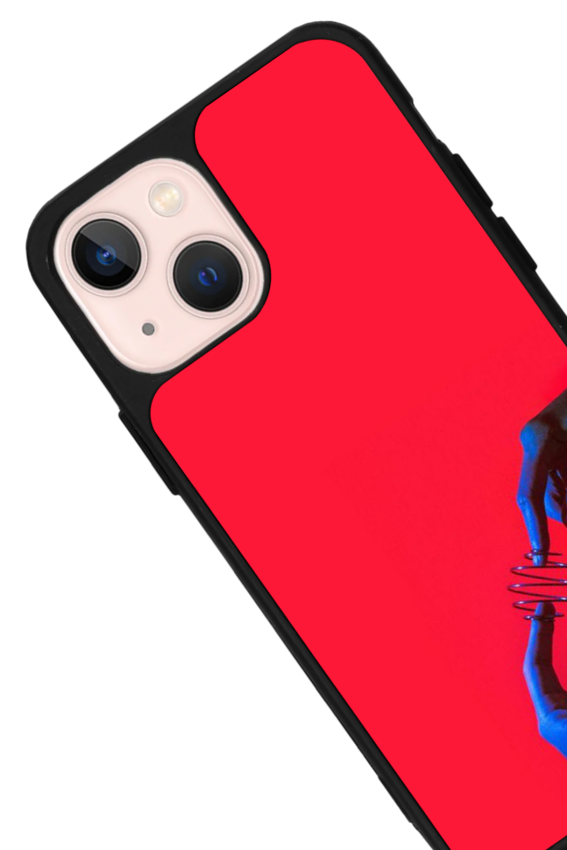 iPhone 13/14 Uyumlu Kirmizi Tasarımlı Glossy Premium Kılıf
