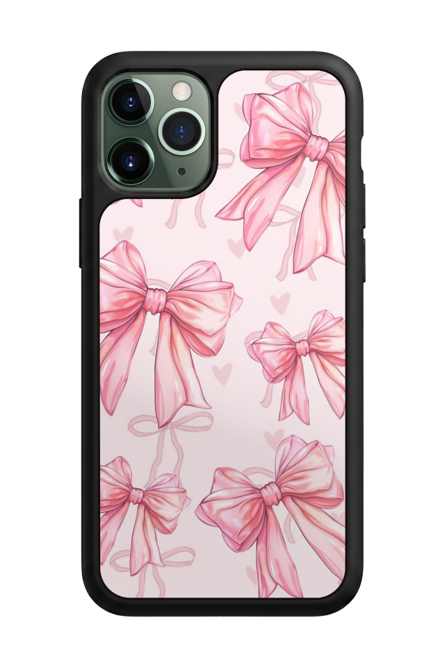 iPhone 11 Pro Max Uyumlu Kurdele Tasarımlı Glossy Premium Kılıf