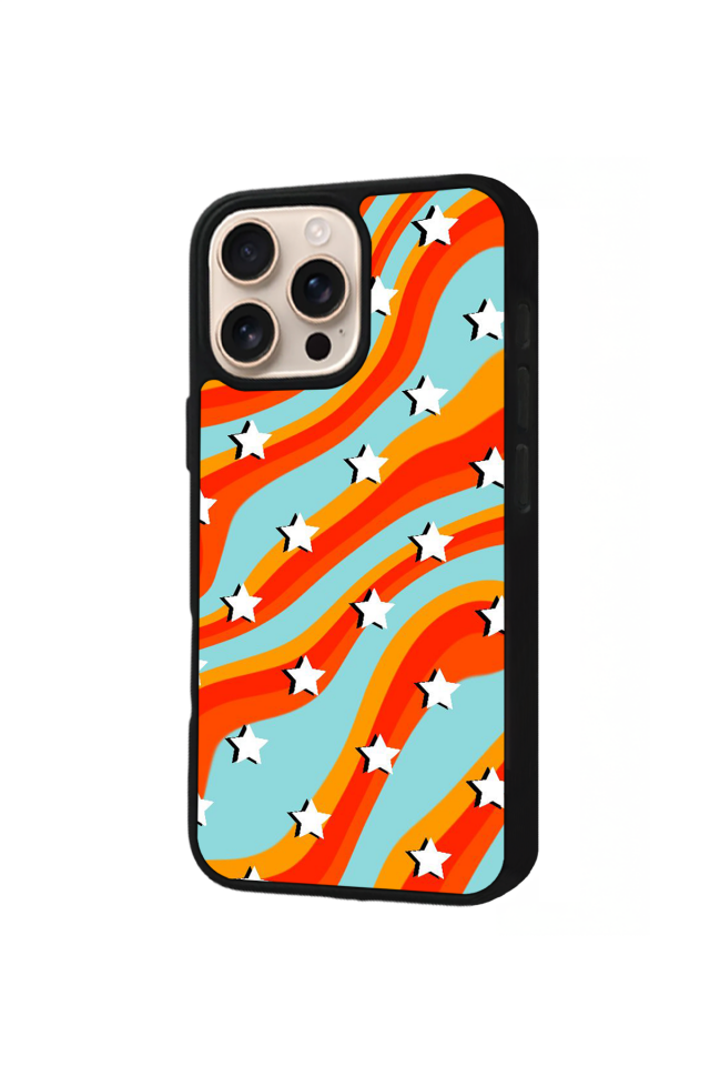 iPhone 14 Pro Max Uyumlu Retro Yildizlar Tasarımlı Glossy Premium Kılıf