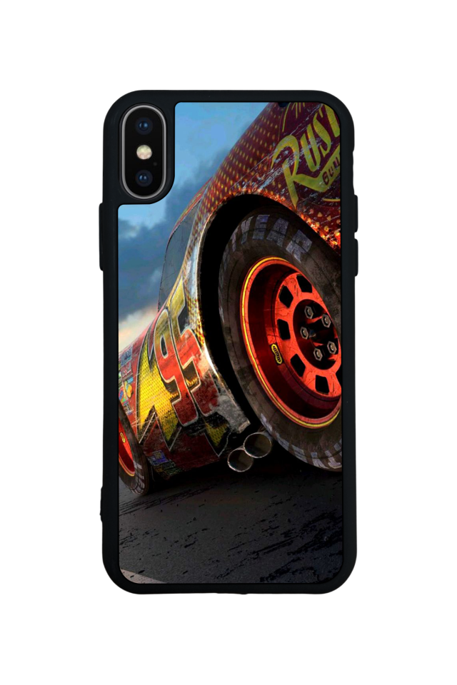 iPhone XS Max Uyumlu Şimsek McQueen Tasarımlı Glossy Premium Kılıf