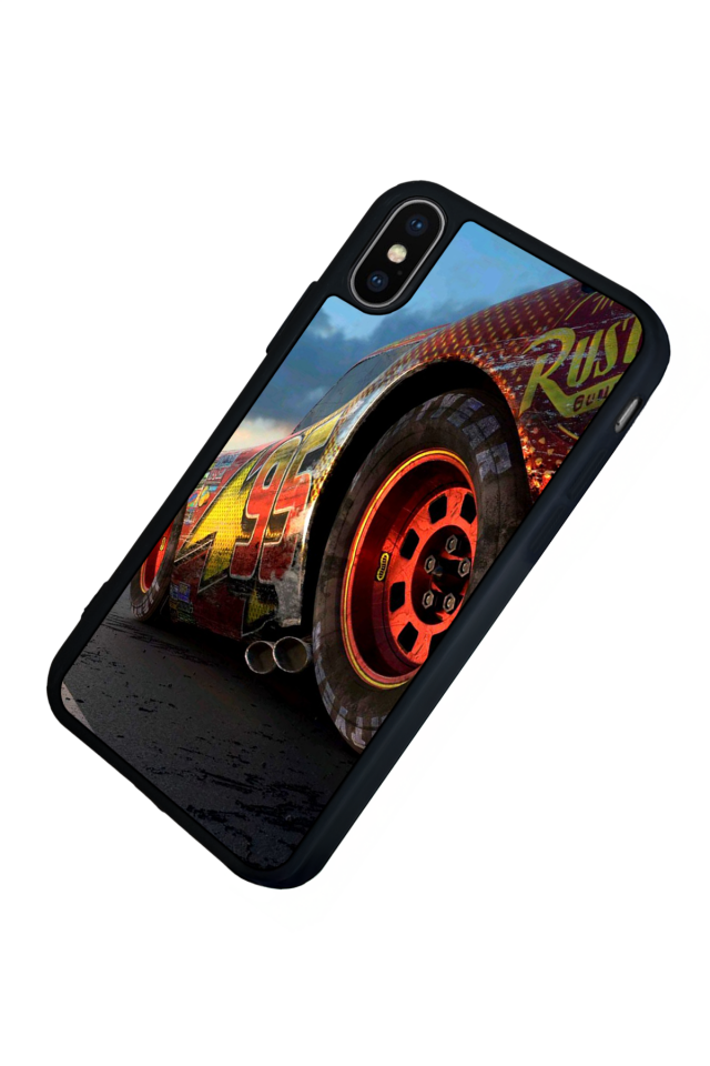 iPhone XS Max Uyumlu Şimsek McQueen Tasarımlı Glossy Premium Kılıf