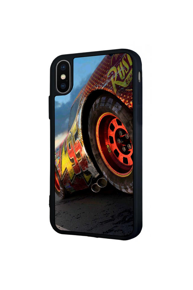 iPhone XS Max Uyumlu Şimsek McQueen Tasarımlı Glossy Premium Kılıf