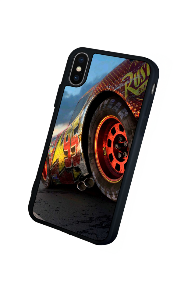iPhone XS Max Uyumlu Şimsek McQueen Tasarımlı Glossy Premium Kılıf