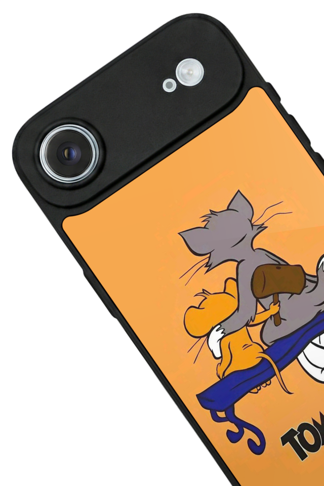 iPhone 17 Air Uyumlu Tom And Jerry Tasarımlı Glossy Premium Kılıf