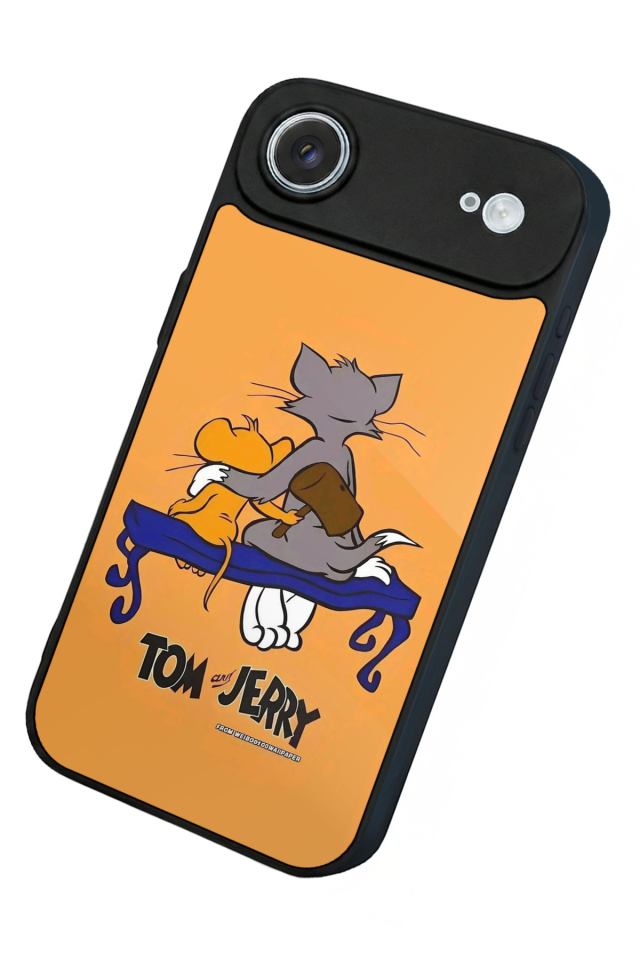 iPhone 17 Air Uyumlu Tom And Jerry Tasarımlı Glossy Premium Kılıf