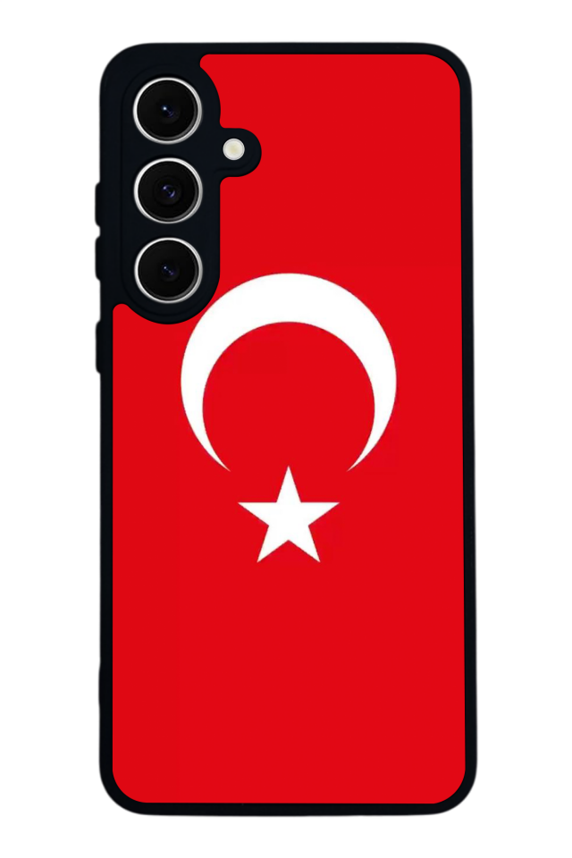 Samsung Galaxy S24 FE Uyumlu Türk Bayragi Tasarımlı Glossy Premium Kılıf