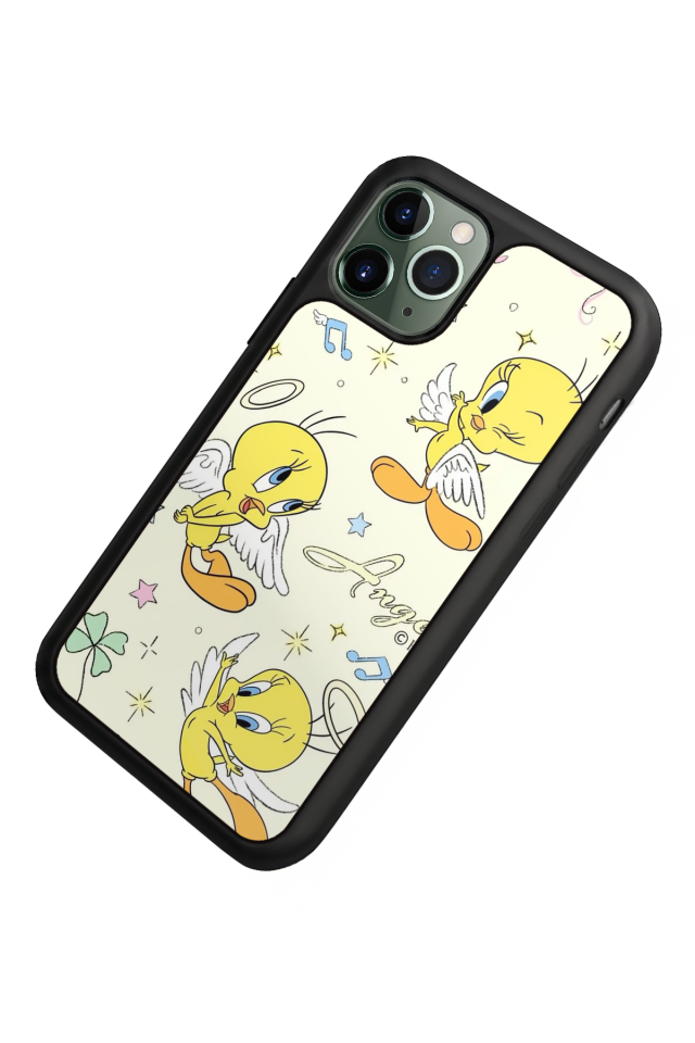 iPhone 11 Pro Uyumlu Tweety Tasarımlı Glossy Premium Kılıf