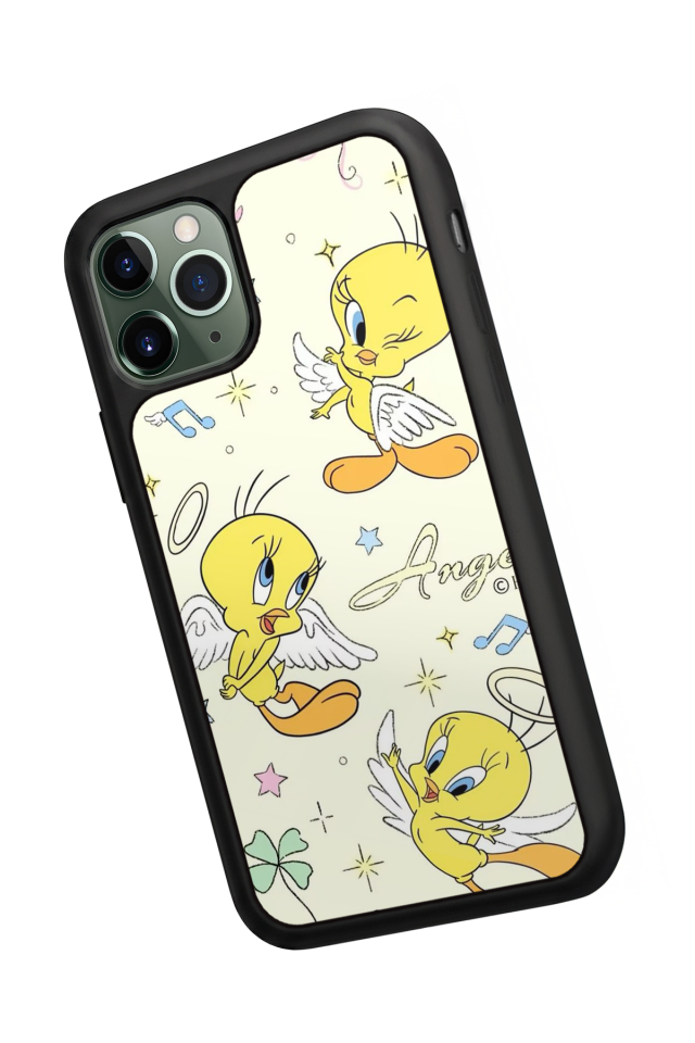 iPhone 11 Pro Uyumlu Tweety Tasarımlı Glossy Premium Kılıf