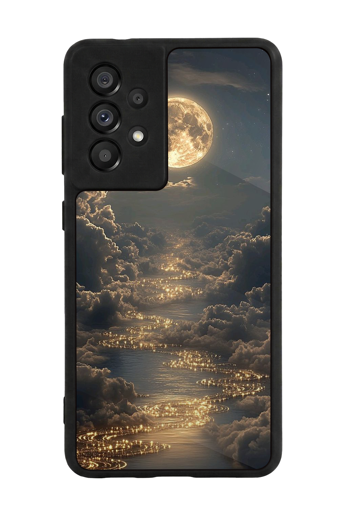 Samsung Galaxy A73 Uyumlu Ay Tasarımlı Glossy Premium Kılıf
