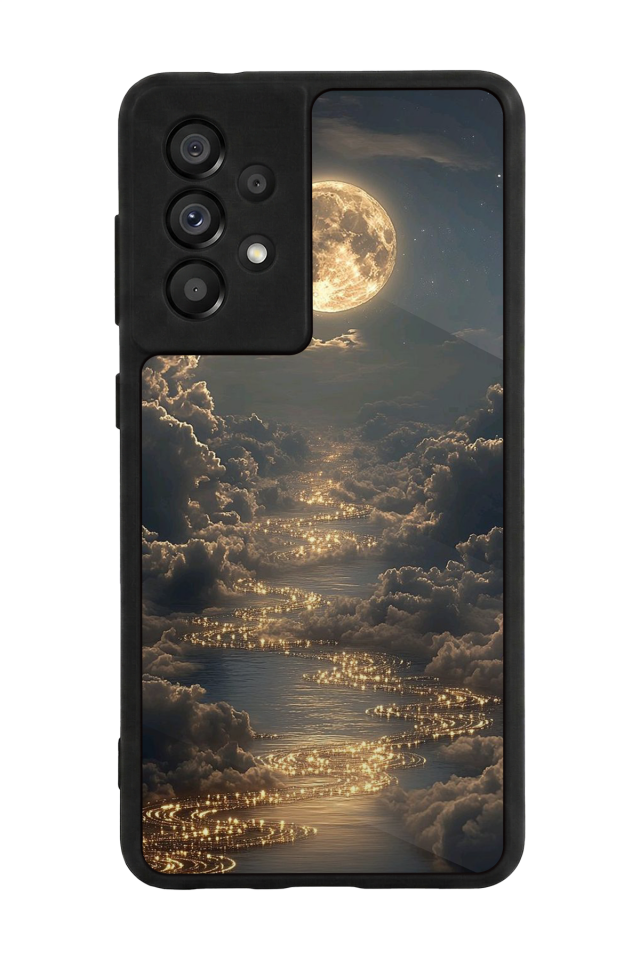Samsung Galaxy A73 Uyumlu Ay Tasarımlı Glossy Premium Kılıf