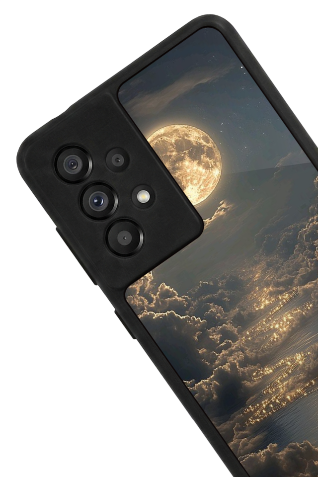 Samsung Galaxy A73 Uyumlu Ay Tasarımlı Glossy Premium Kılıf