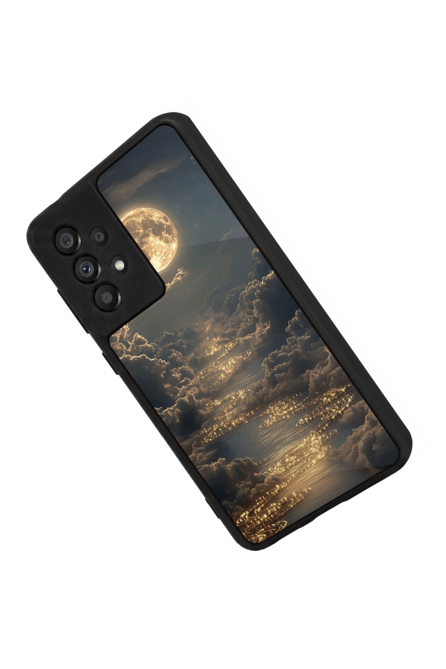 Samsung Galaxy A73 Uyumlu Ay Tasarımlı Glossy Premium Kılıf
