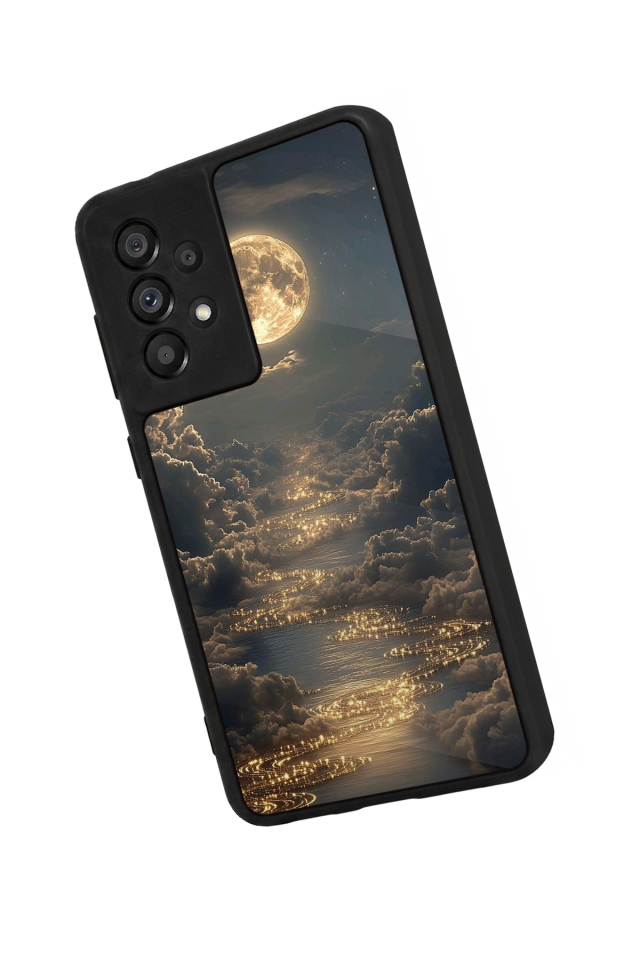 Samsung Galaxy A73 Uyumlu Ay Tasarımlı Glossy Premium Kılıf