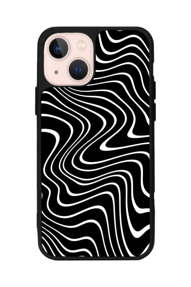 iPhone 15 Uyumlu Çizgi Sanatı Tasarımlı Glossy Premium Kılıf