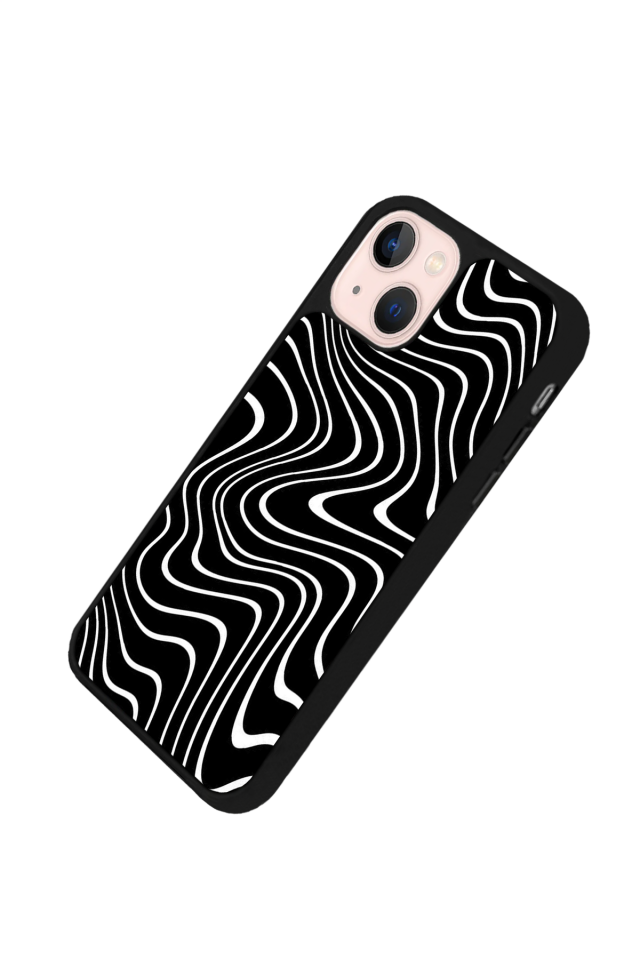 iPhone 15 Uyumlu Çizgi Sanatı Tasarımlı Glossy Premium Kılıf