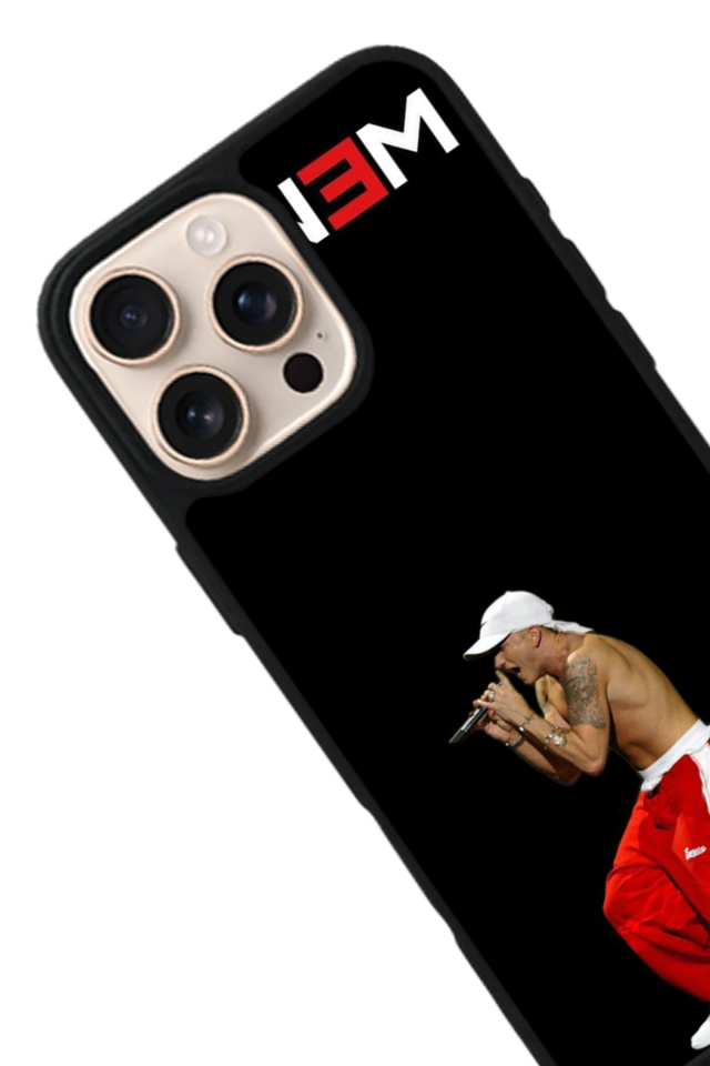 iPhone 16 Pro Max Uyumlu Eminem Tasarımlı Glossy Premium Kılıf