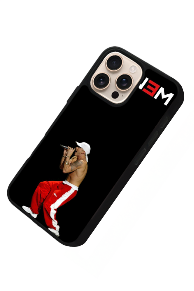 iPhone 16 Pro Max Uyumlu Eminem Tasarımlı Glossy Premium Kılıf