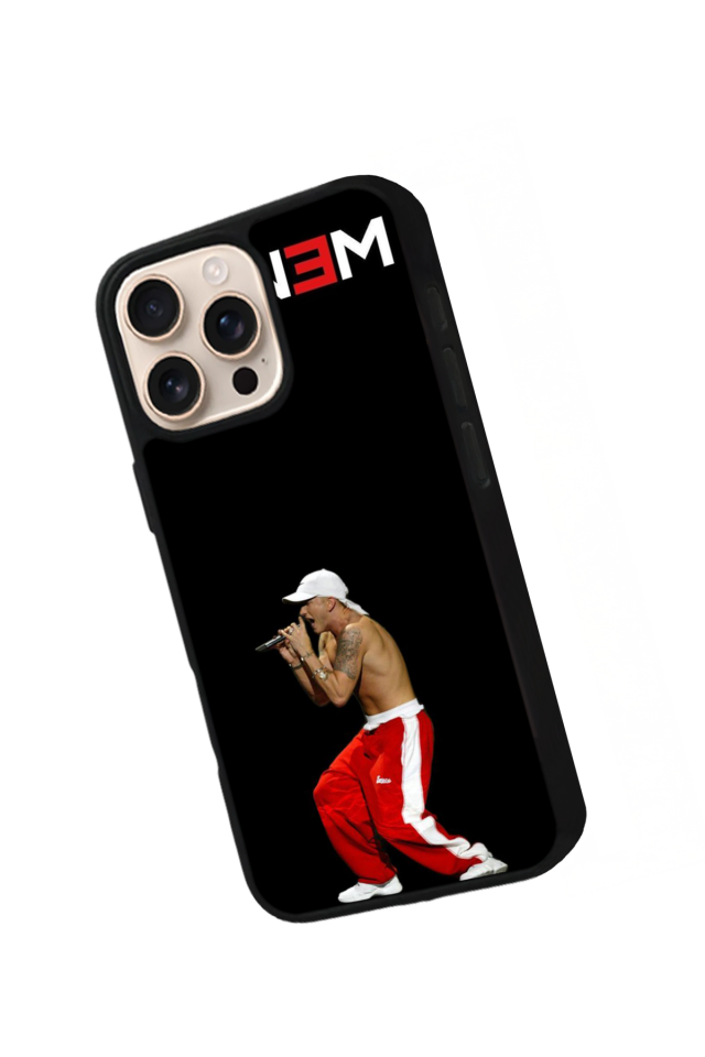 iPhone 16 Pro Max Uyumlu Eminem Tasarımlı Glossy Premium Kılıf