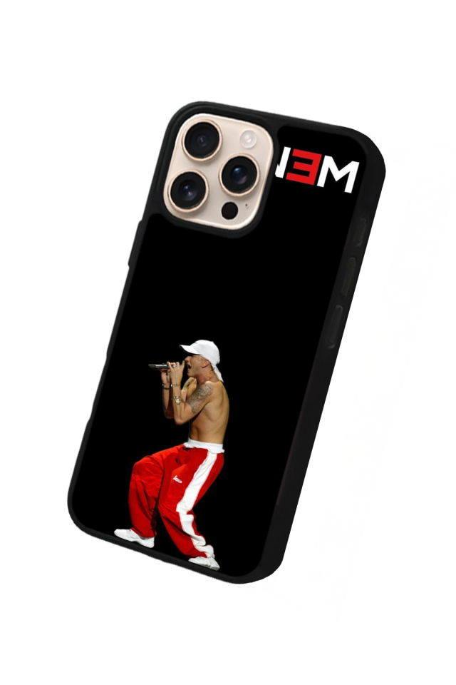 iPhone 16 Pro Max Uyumlu Eminem Tasarımlı Glossy Premium Kılıf