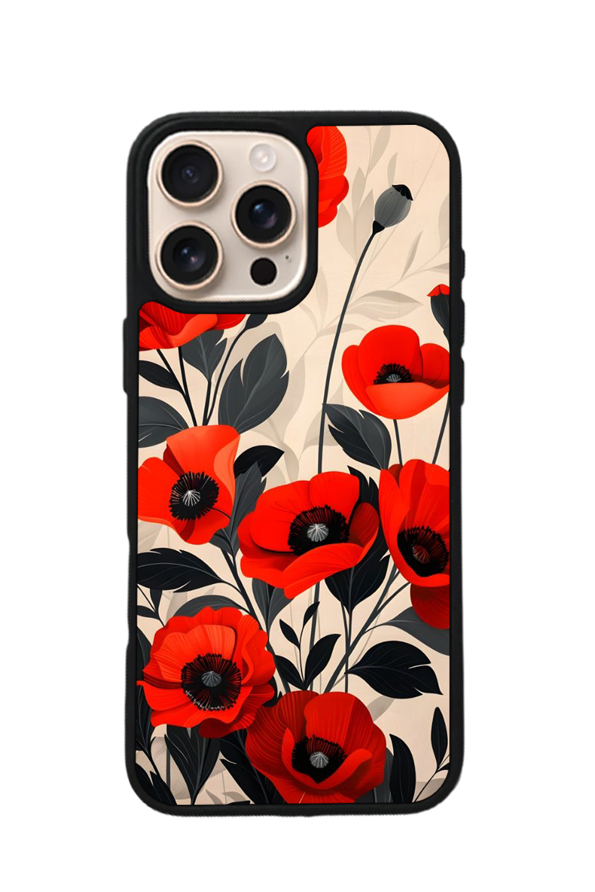 iPhone 15 Pro Uyumlu Floral Tasarımlı Glossy Premium Kılıf